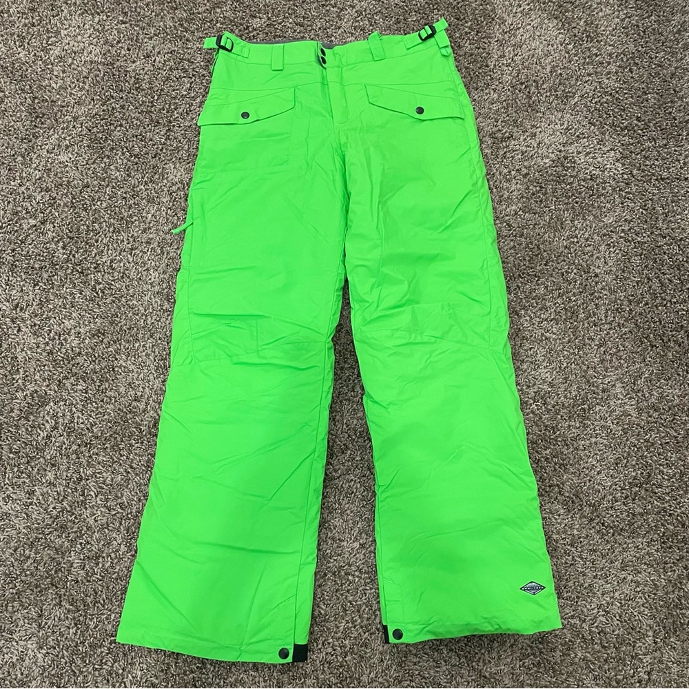 Columbia Neon Green Snow Pants
